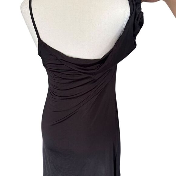 Nasty Gal Women’s Black One-Shoulder Asymmetrical Mini Dress Size 8 Twisted - Picture 6 of 11